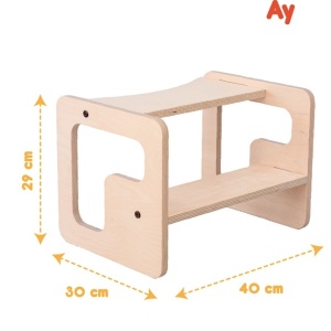 Scaun inaltator tip scara cu 2 trepte pentru copii, model 3, MamaToyz - Img 5