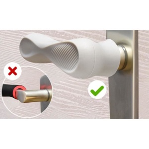 Set 2 protectii clanta usa, din silicon, acoperire completa, Reer HandleGuard 70071 - Img 6