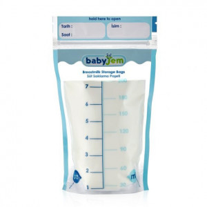 Set 25 pungi pentru stocarea laptelui matern BabyJem - Img 2