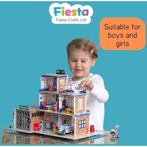 Set constructie puzzle 3D - Statie de politie Fiesta Crafts FCT-3058 - Img 4