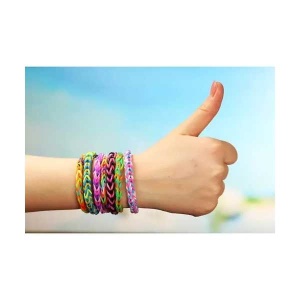 Set creativ elastice loom colorate cu organizator si accesorii, 1500 piese Kruzzel MY18061 - Img 6