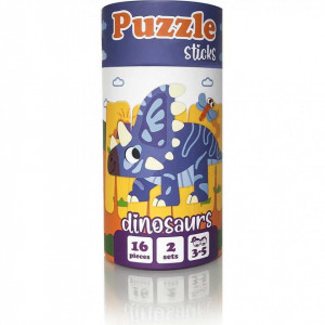 Set puzzle-uri din betisoare Dinozauri, 16 piese Roter Kafer RK1090-02 - Img 4
