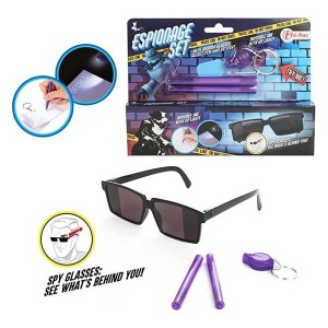 Set spionaj format din ochelari spion, 2 pixuri invizibile si lanterna UV Toi-Toys TT35137A - Img 2