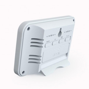 Termometru si higrometru digital de camera, ceas cu alarma, memorie, suport expandabil, alb, AirBi LINE BI1053 - Img 3