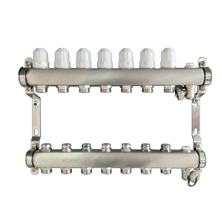 Ansamblu distribuitor pentru corpuri de incalzire, 5 cai, KOPH, inox 1"