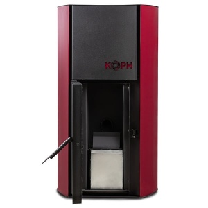 Termosemineu cu peleti KOPH PM 30 kW, 200 mp, buncar peleti 30 kg, diametru cos fum ⌀80 mm, pompa recirculare si vas expansiune incorporate, Bordo - Img 2