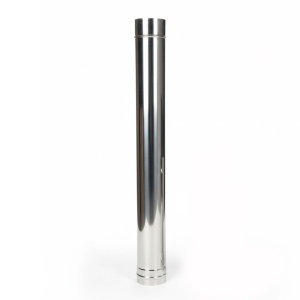 Tub inox pentru cos fum KOPH, lungime 1 m, diametru interior 120 mm, simplu perete, neizolat