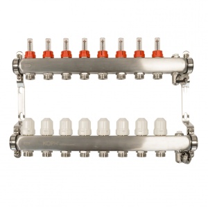 Distribuitor pentru incalzire in pardoseala 9 cai inox 1" KOPH