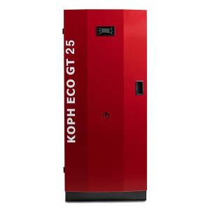 Pachet centrala termica cu peleti KOPH GT 25 kW, pompa de circulatie, vas de expansiune, supapa de siguranta, display electronic - Img 2