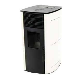 Pachet soba pe peleti KOPH PD 10 kW, cu aer cald, buncar peleti 12 kg, 60 mp, Alb - Img 5