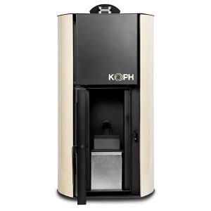 Pachet termosemineu pe peleti KOPH PM 12 kW, 80 mp, buncar peleti 12 kg, diametru cos fum ⌀80 mm, pompa recirculare si vas expansiune incorporate, Boiler termoelectric, Calorifere, Robineti, Grup Siguranta - Img 2