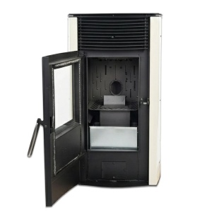 Soba pe peleti KOPH PD 10 kW, cu aer cald, buncar peleti 12 kg, 60 mp, Crem - Img 3