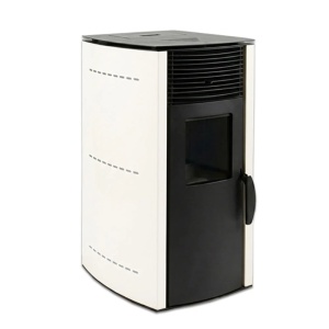 Pachet economic - Soba pe peleti KOPH PD 10 kW, cu aer cald, buncar peleti 12 kg, 60 mp, Alb + Stabilizator tensiune + Aspirator cenusa 1000W + Cos fum inox de interior ⌀80 mm - Img 3