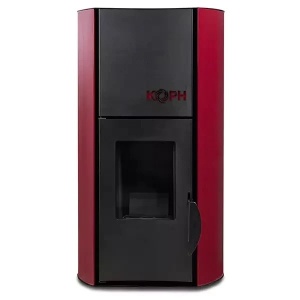 Pachet economic - Termosemineu cu peleti KOPH PM 30 kW, 200 mp, buncar peleti 30 kg, diametru cos fum ⌀80 mm, pompa recirculare si vas expansiune incorporate, Bordo + Termostat KOPH 303RF + Aspirator cenusa 1000W + Cos fum inox de interior ⌀80 mm - Img 3