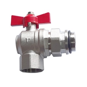 Robinet colt KOPH 1"cu olandez, nr. 1, maner fluture rosu