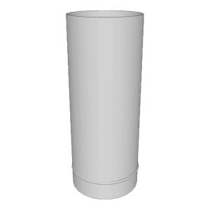 Tub inox pentru cos fum KOPH, lungime 1 m, diametru interior 200 mm