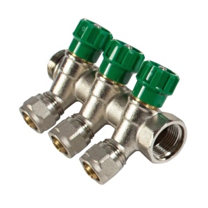 Distribuitor pentru ACM, 3 cai, KOPH, alama 3/4" - Img 1