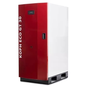 Pachet centrala termica cu peleti KOPH GT 30 kW, pompa de circulatie, vas de expansiune, supapa de siguranta, display electronic, grup siguranta, calorifere, robineti tur/retur, boiler termoelectric 100 litri - Img 2