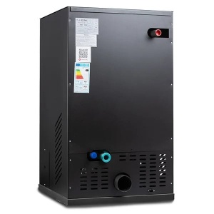 Pachet centrala termica cu peleti KOPH PM 40 kW, 250 mp, buncar peleti 100 kg, diametru cos fum ⌀100 mm, pompa recirculare si vas expansiune incorporate, Negru - Img 2