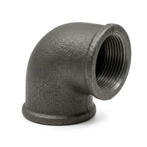 Cot negru pentru gaz 90° Nr. 2, FI-FE, 1/2", KOPH