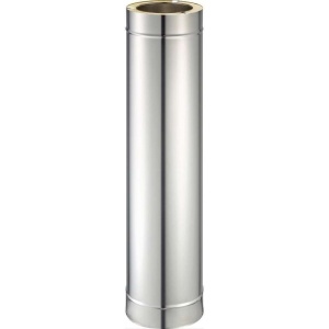 Pachet 8 bucati tub inox izolat pentru cos fum KOPH, cu perete dublu, lungime 1 m, diametru interior 180 - Img 2
