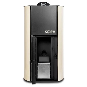 Pachet termosemineu cu peleti KOPH PM 18 kW, 120 mp, buncar 15 kg, diametru cos fum ⌀80 mm, pompa recirculare si vas expansiune incorporate, Crem, Grup siguranta, Filtru Y si Boiler termoelectric Ariston 100 litri - Img 2