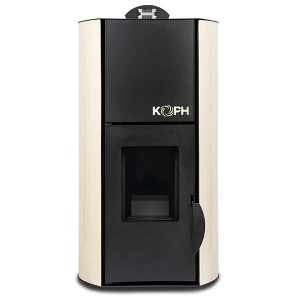 Pachet termosemineu pe peleti KOPH PM 12 kW, 80 mp, buncar peleti 12 kg, diametru cos fum ⌀80 mm, pompa recirculare si vas expansiune incorporate, Boiler termoelectric, Calorifere, Robineti, Grup Siguranta - Img 3
