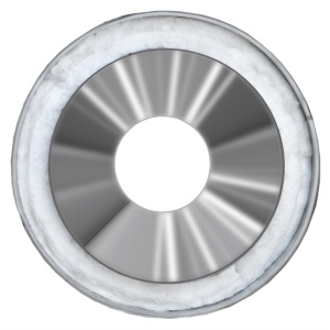 Kit exterior cos fum dublu perete izolat cu vata ceramica 2.5 mm, Ø200 mm - Img 4