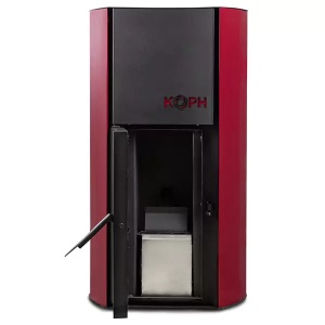 Pachet economic - Termosemineu cu peleti KOPH PM 25 kW Fiama, 160 mp, buncar peleti 25 kg, diametru cos fum ⌀80 mm, pompa recirculare si vas expansiune incorporate, Bordo + Termostat ambiental KOPH 303RF + Aspirator cenusa 1000W + Cos fum inox de interior - Img 4