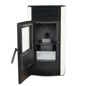 Soba pe peleti KOPH PD 8 kW, cu aer cald, buncar peleti 8 kg, 50 mp, Crem - Img 3