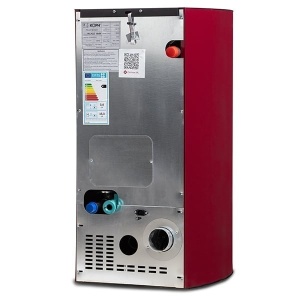 Termosemineu cu peleti KOPH PM 25 kW Fiama, 160 mp, buncar peleti 25 kg, diametru cos fum ⌀80 mm, pompa recirculare si vas expansiune incorporate, Bordo - Img 3