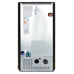 Pachet centrala cu peleti KOPH PM 25 kW, 160 mp, buncar peleti 25 kg, diametru cos fum ⌀80 mm, manta apa 28 litri, pompa recirculare si vas expansiune incorporate, Negru - Img 7