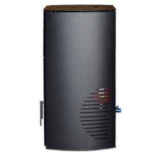 Pachet centrala cu peleti KOPH PM 30 kW, 200 mp, buncar peleti 30 kg, diametru cos fum ⌀80 mm, manta apa 30 litri, pompa recirculare si vas expansiune incorporate, Negru - Img 5