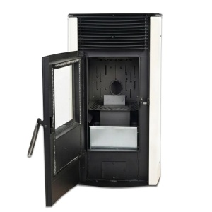 Soba pe peleti KOPH PD 10 kW, cu aer cald, buncar peleti 12 kg, 60 mp, Alb - Img 4