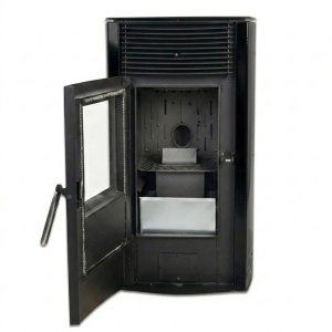 Soba pe peleti KOPH PD 10 kW, cu aer cald, buncar peleti 12 kg, 60 mp, Negru - Img 2