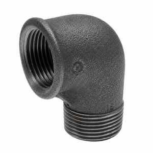 Cot negru pentru gaz 90° Nr. 1, FI-FE, 1/2", KOPH