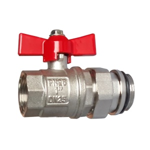 Robinet cu bila KOPH cu olandez, FI-FE Ø 3/4" nr. 1, actionare fluture - Img 1