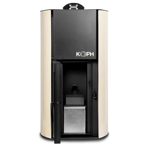 Termosemineu cu peleti KOPH PM 25 kW Fiama, 170 mp, buncar peleti 25 kg, diametru cos fum ⌀80 mm, pompa recirculare si vas expansiune incorporate, Crem - Img 6