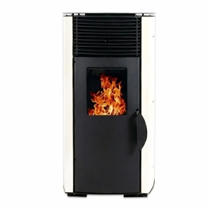 Pachet economic - Soba pe peleti KOPH PD 10 kW, cu aer cald, buncar peleti 12 kg, 60 mp, Alb + Stabilizator tensiune + Aspirator cenusa 1000W + Cos fum inox de interior ⌀80 mm - Img 2