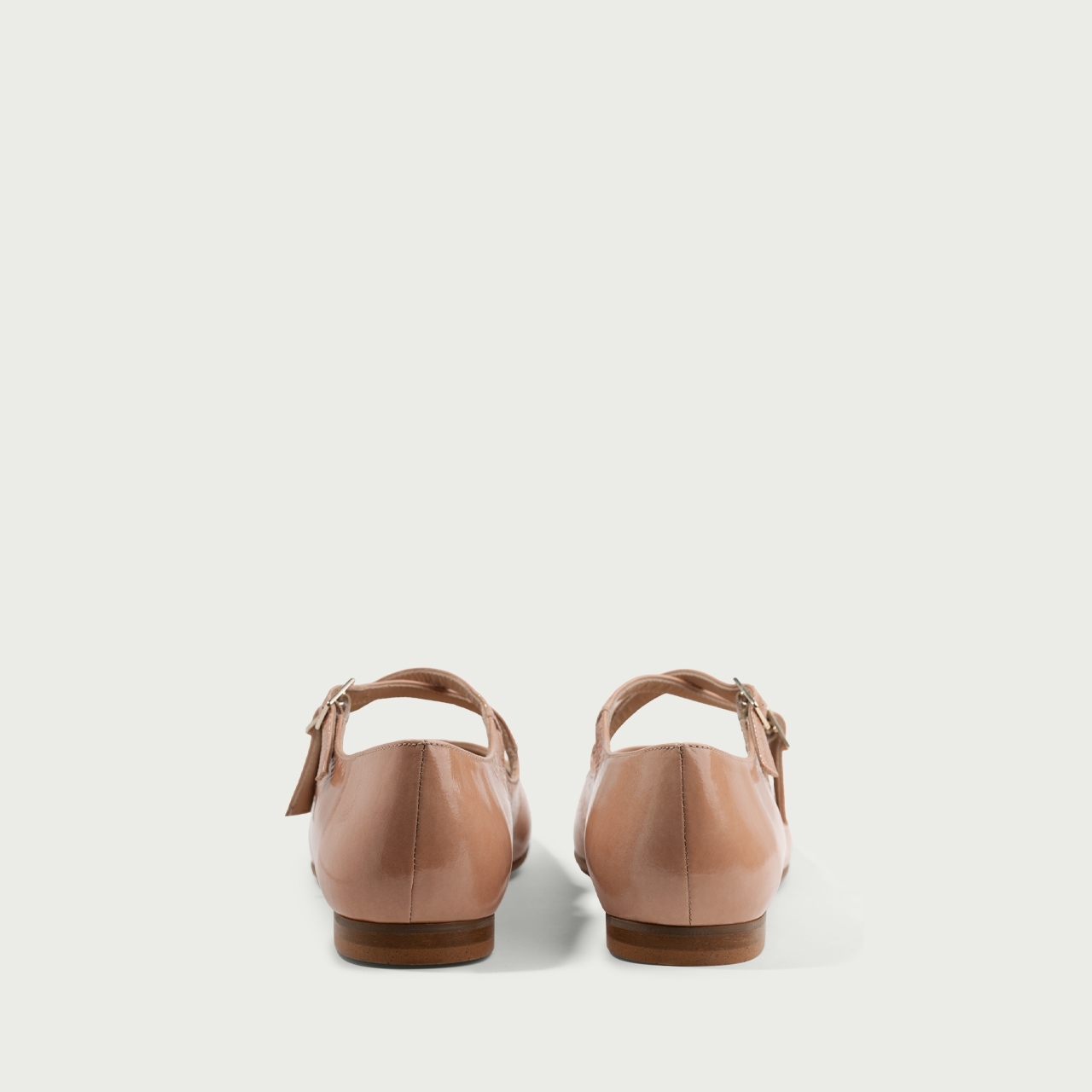 Balerini cu vârful pătrat rose Christinne din piele naturală lăcuită - Img 6