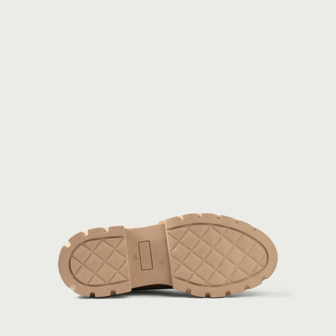 Ghete damă bej Oriana din piele naturală nabuc - Img 7