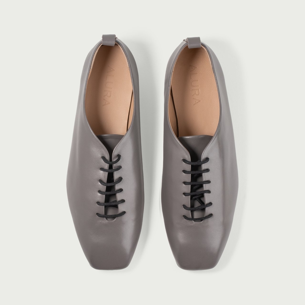 Pantofi casual damă gri închis Raisa din piele naturală - Img 2