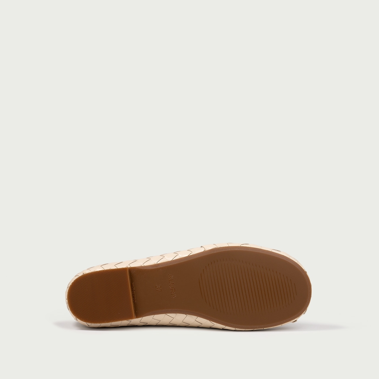 Pantofi casual damă ivoire Stella din piele naturală împletită - Img 7