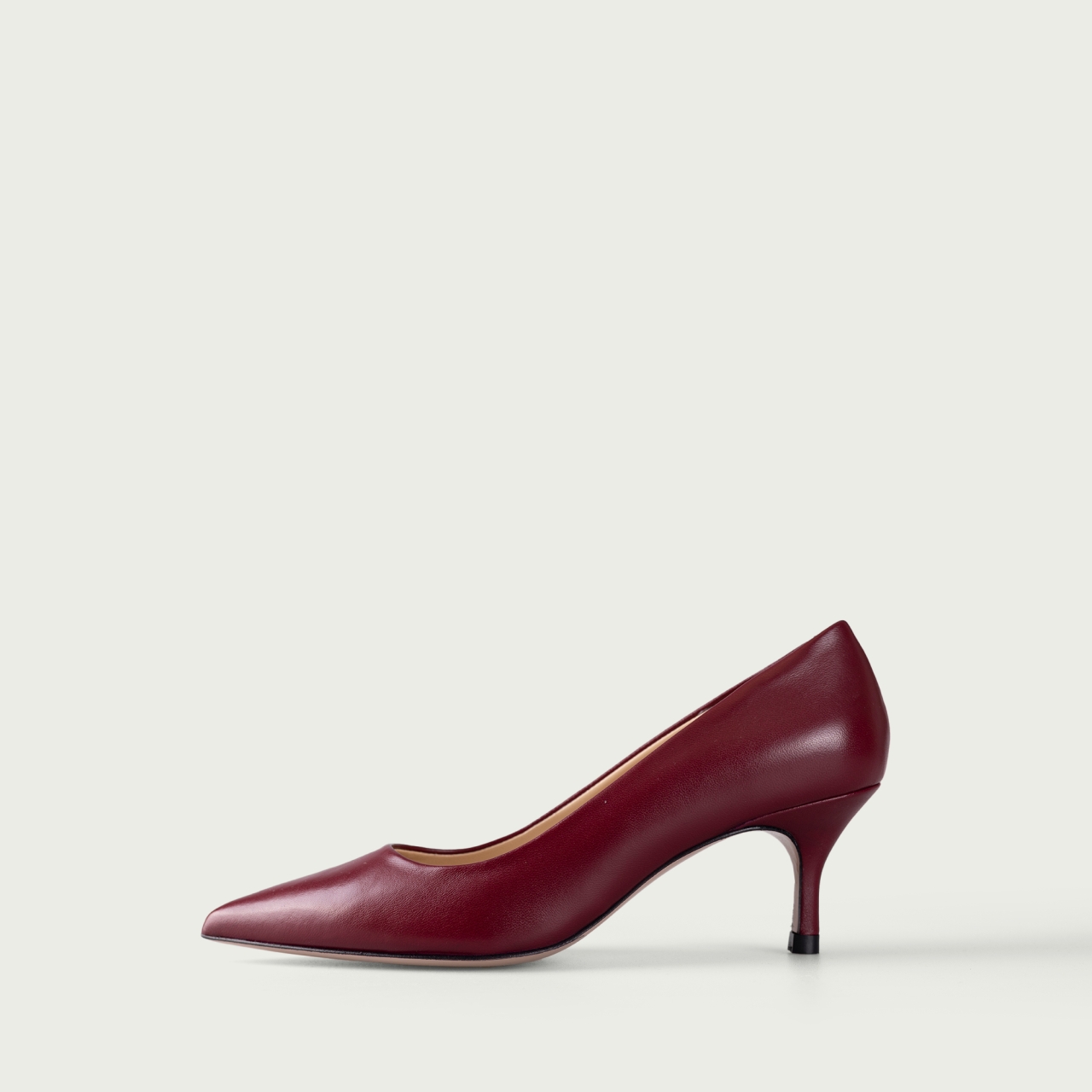 Pantofi stiletto burgundy Julie din piele naturală - Img 1