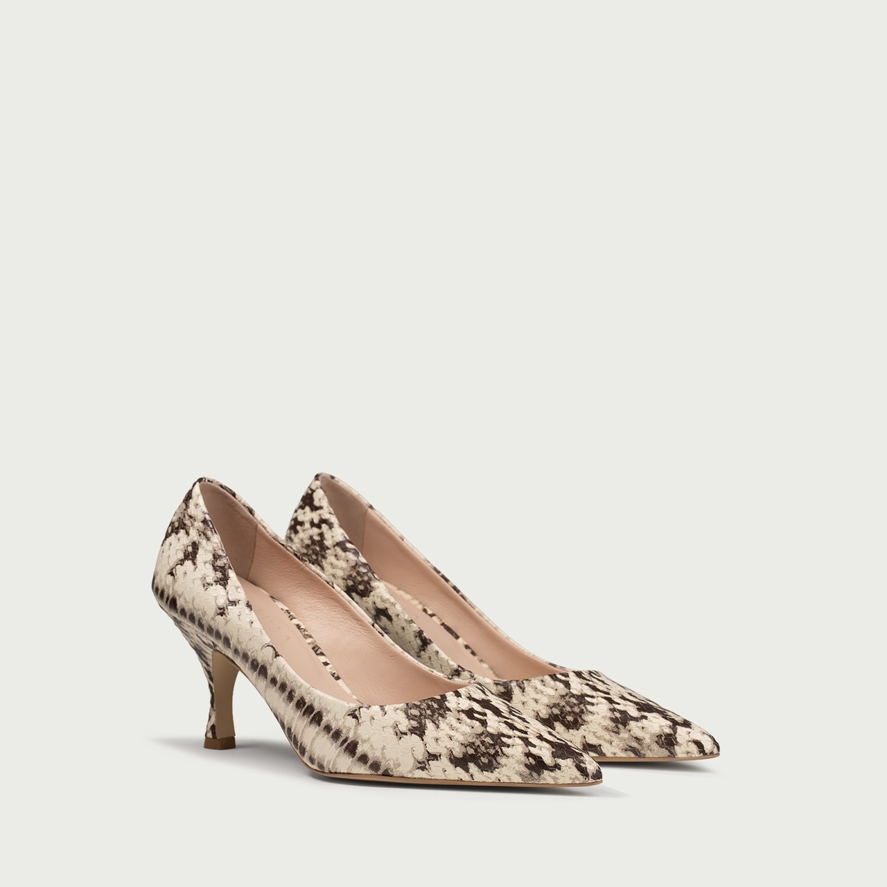 Pantofi stiletto snake print Lisette din piele naturalǎ - Img 2