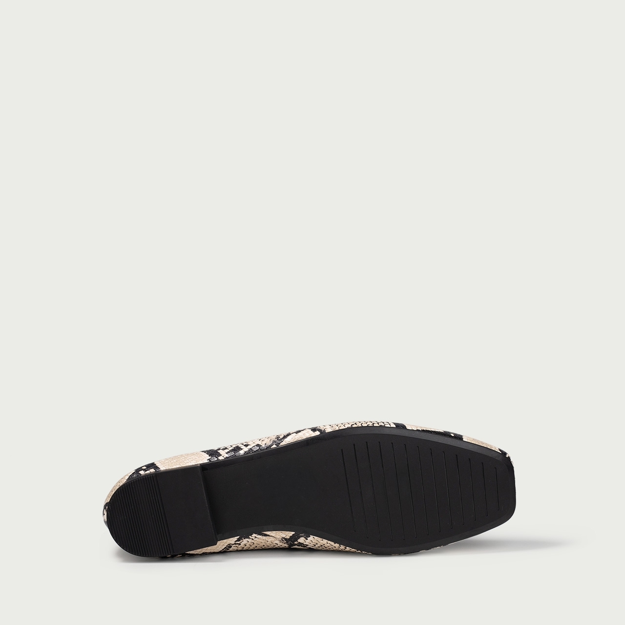 Balerini snake print cu vârf pǎtrat Ivone din piele naturală - Img 5