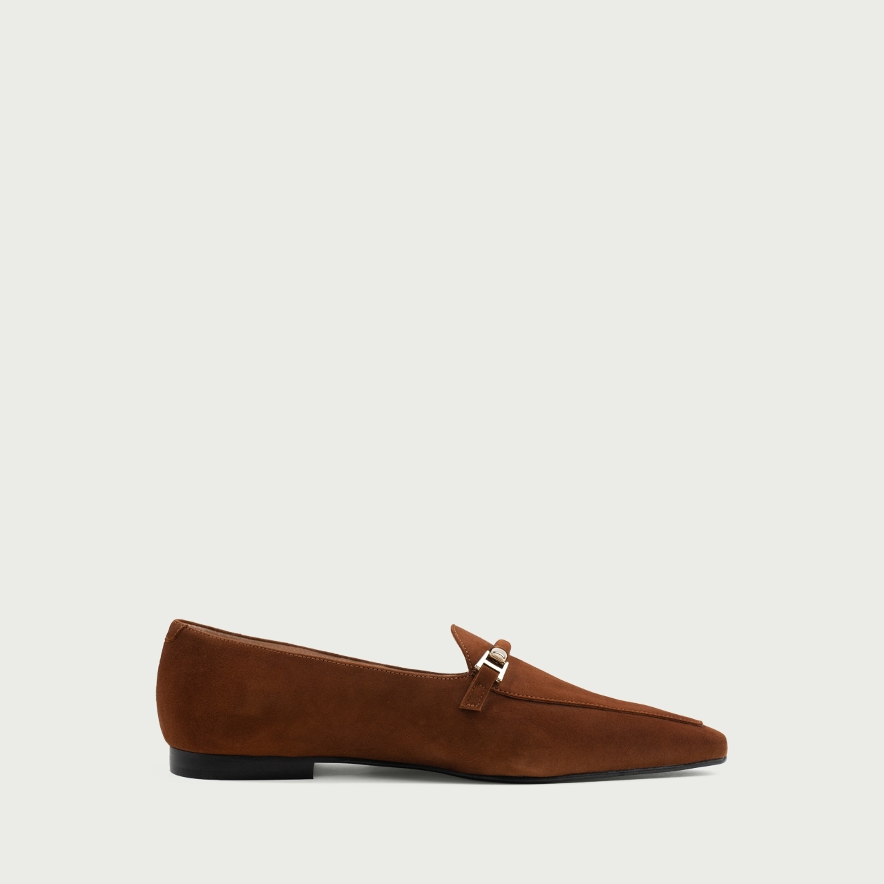 Mocasini camel cu talpă subțire Tabita din piele întoarsǎ naturală - Img 5