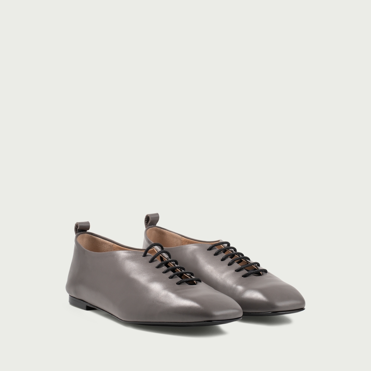 Pantofi casual damă gri închis Raisa din piele naturală - Img 3
