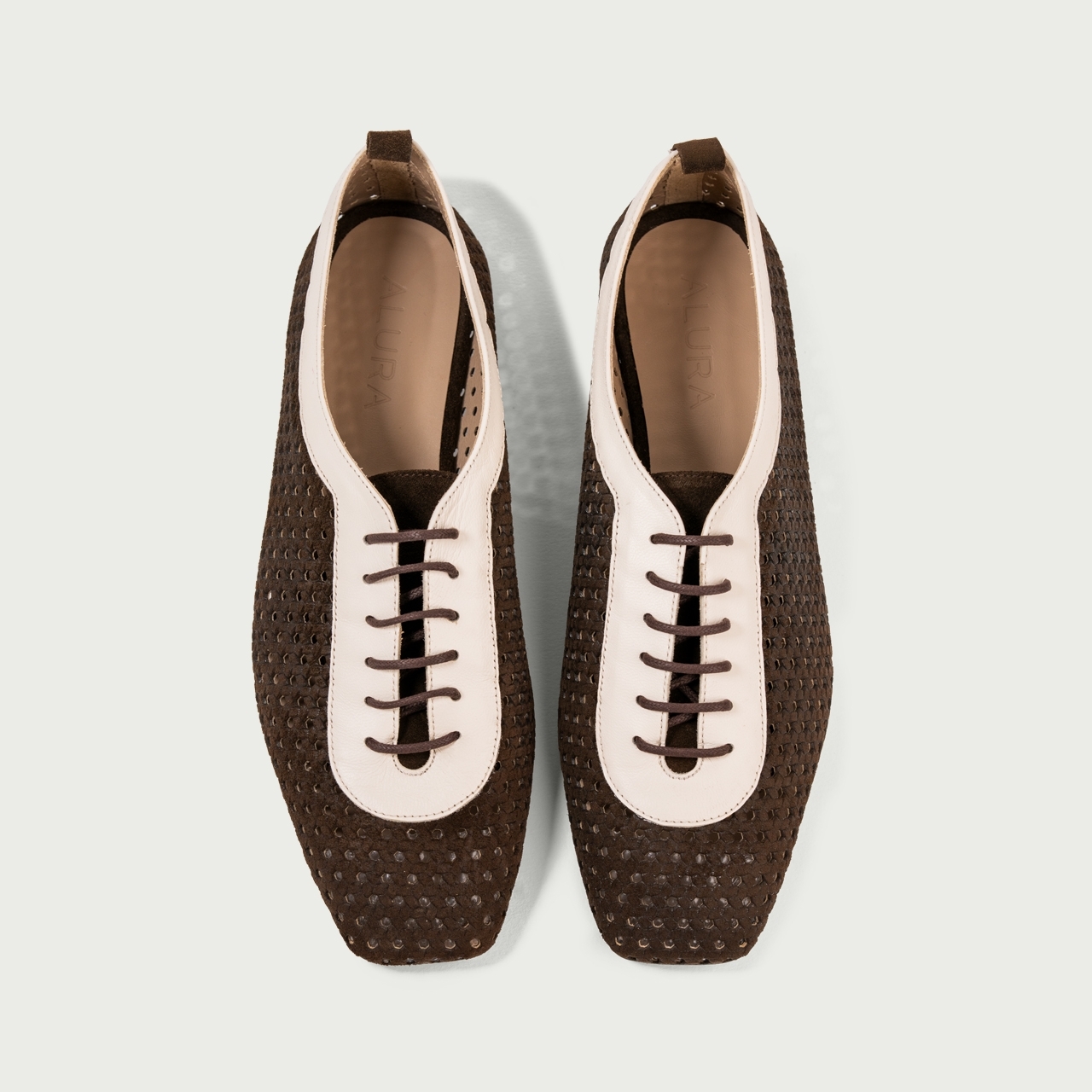 Pantofi casual damă maro ciocolatiu Raisa din piele întoarsǎ naturală - Img 3