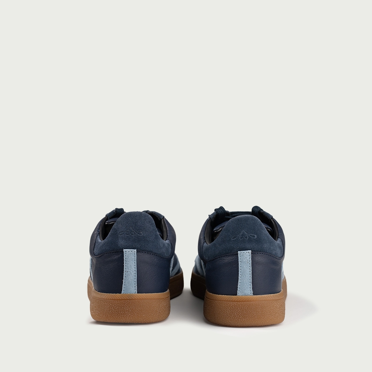 Pantofi sport albastru navy cu detalii bleu Alma 001 din piele naturală - Img 4